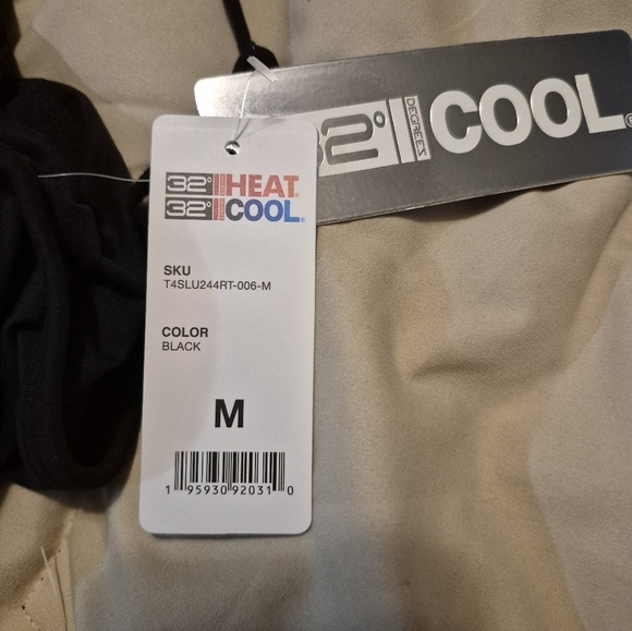 32 Degrees Black Spaghetti strap Dress. Moisture wicking. NWT. SZ M. - Picture 4 of 9